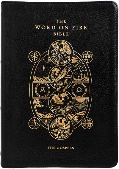 Photo of the book cover for Bishop Robert Barron's Word on Fire Bible: The Gospels
